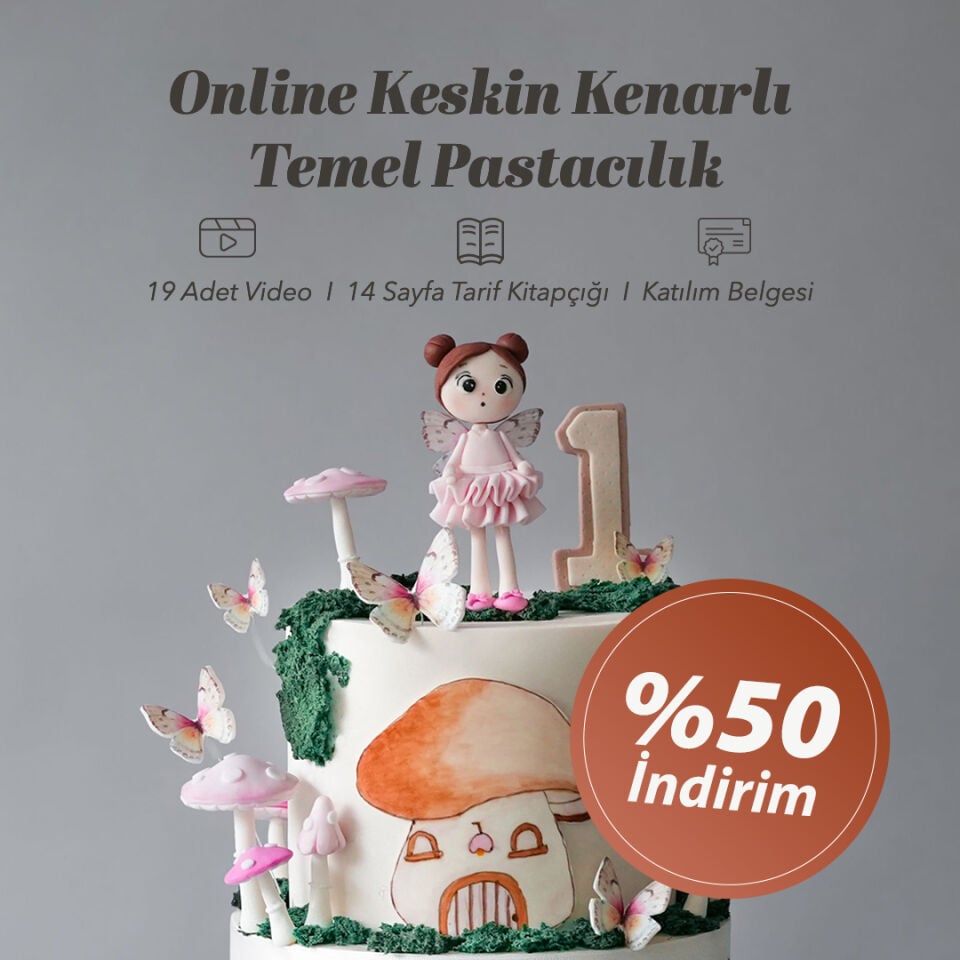 Online Keskin Kenarlı Temel Pastacılık